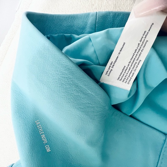 Missy Skins Lambskin Skirt Blue - Picture 6 of 6